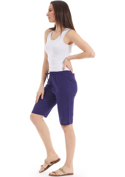 Şile Bezi Kadın Mor Cepli Şort fırsatları