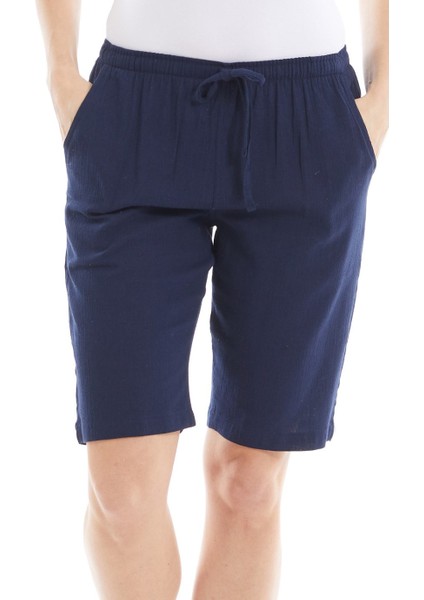 Şile Bezi Kadın Lacivert Cepli Şort fiyatları