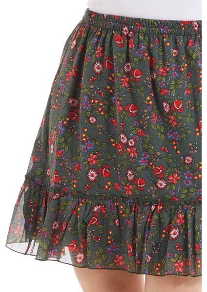 Şile Bezi Yeşil Tomurcuk Vual Kısa Etek fırsatları