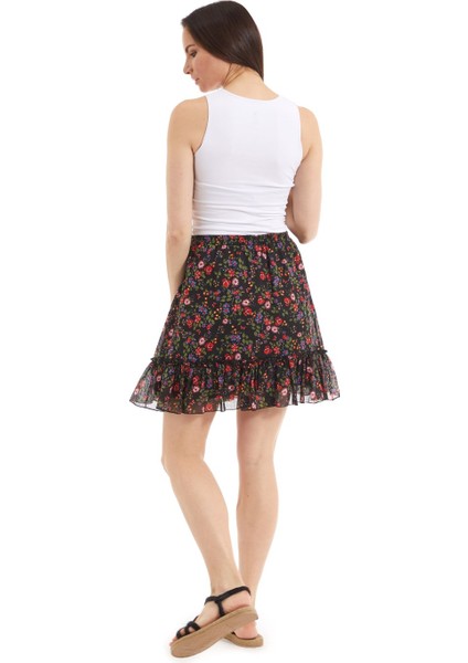 Şile Bezi Siyah Tomurcuk Vual Kısa Etek fırsatları