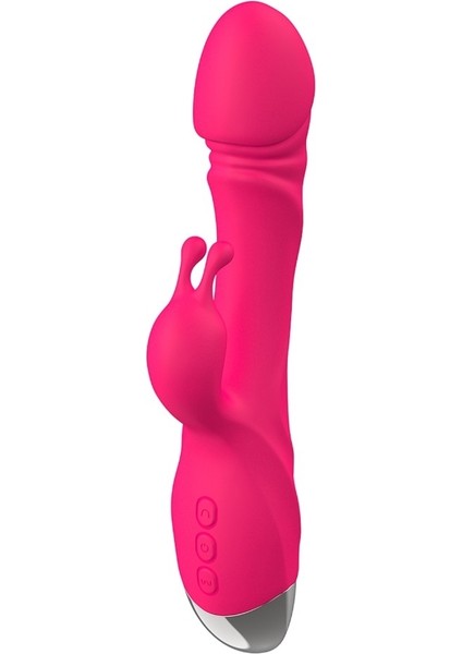 Güçlü Klitoris 10 Modlu Titreşimli Şarjlı Pembe Vibratör