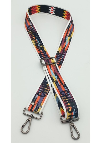 Polyester Kolon Çanta Yazılı Desen 120X4 cm