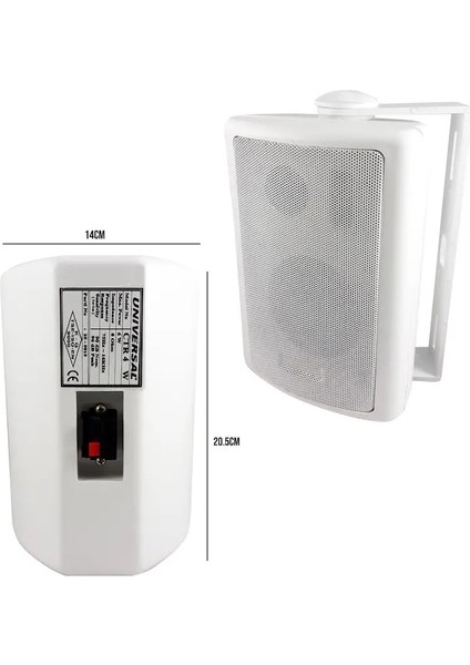 CTR-5W 13CM 100 Watt Beyaz Duvar Hoparlör