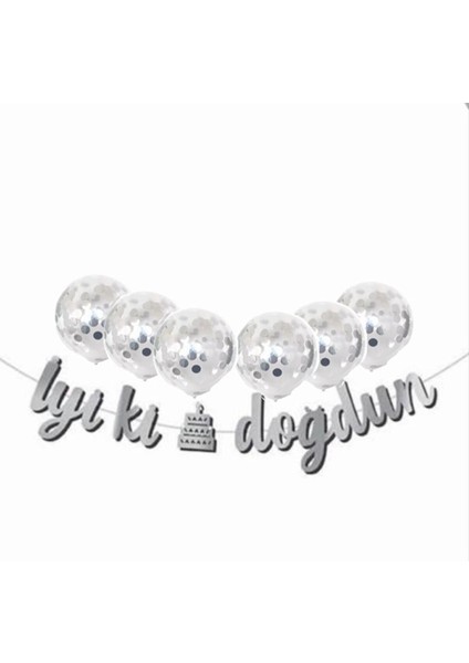 Iyi Ki Doğdun Gümüş Banner Set