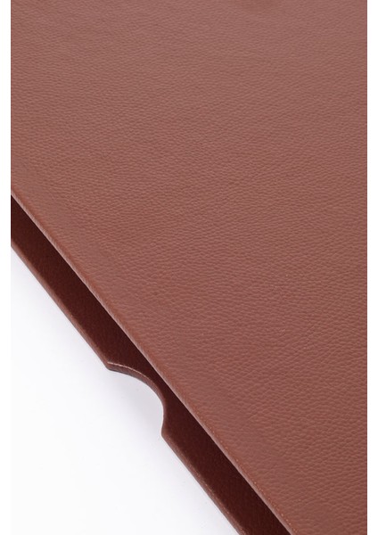 Deri Kapaklı Masa Sümeni Taba Ahşap Detaylı 50X35CM modelleri