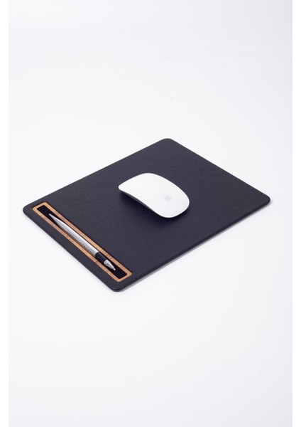 Deri Mousepad Siyah Ahşap Detaylı fiyatları