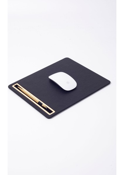 Deri Mousepad Siyah Gold Detaylı modelleri