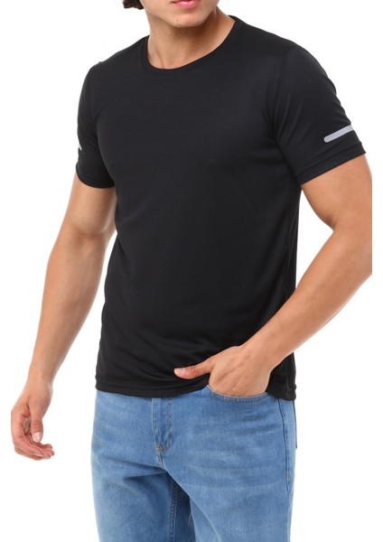 Erkek Nem Emici Hızlı Kuruma Atletik Teknik Performans T-Shirt