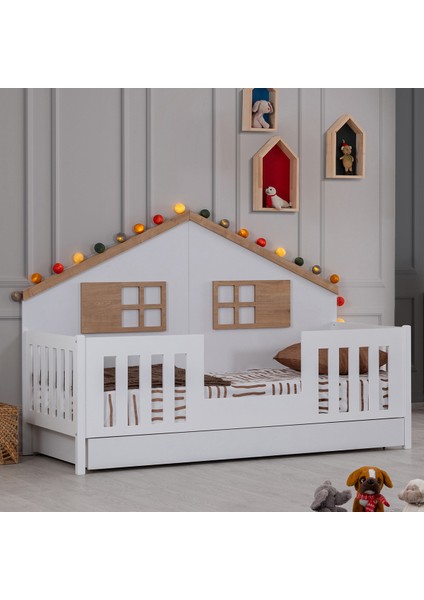 Montessori Karyola, Datça Montessori Yavrulu Yatak + 2 Adet Comfort Yatak