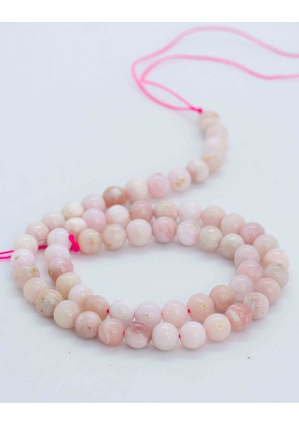 Pembe Opal Taşı Doğaltaş Dizi 6 mm