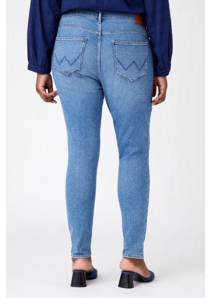 Skinny Fit Dar Kesim Yüksek Bel Esnek Jean Kot Pantolon