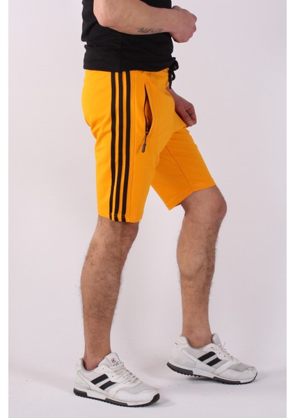 2 Iplik Yanlari Şeritli Erkek Şort 2235