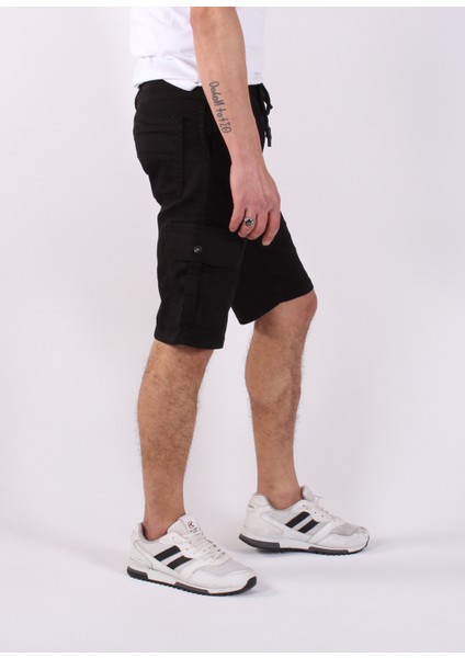 Yanlari Kargo Cepli Gabardin Erkek Şort 7000