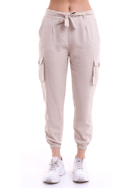 Keten Pantolon Kargo Cep