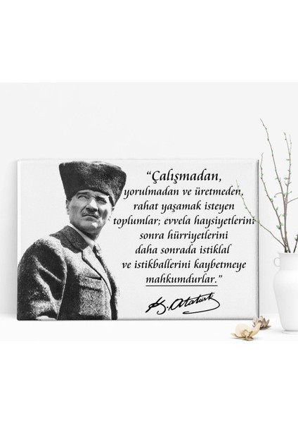 Gift Atatürk Tasarımlı Kanvas Tablo 50X70CM-52