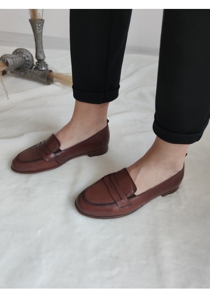 Gerçek Deri Ayakkabı A.2A - Kahverengi - 39 - ST00115-KAHVERENGİ-39