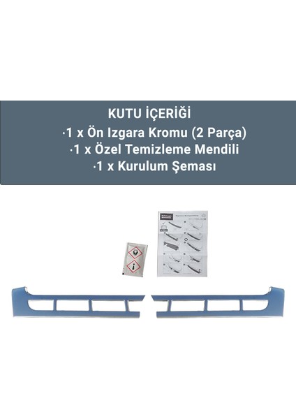 Vw T5 Transporter 2011 - 2016 Arası Için Ön Panjur Kromu 2 Parça indirimleri