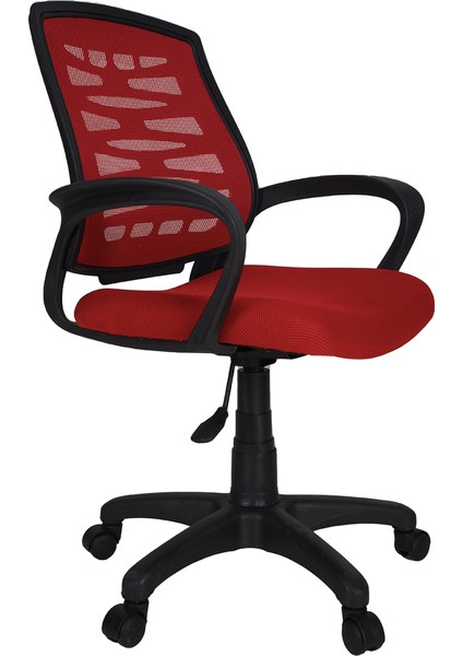 Fileli Bilgisayar Ofis Çalışma Sandalyesi Koltuğu FK1000 Bordo