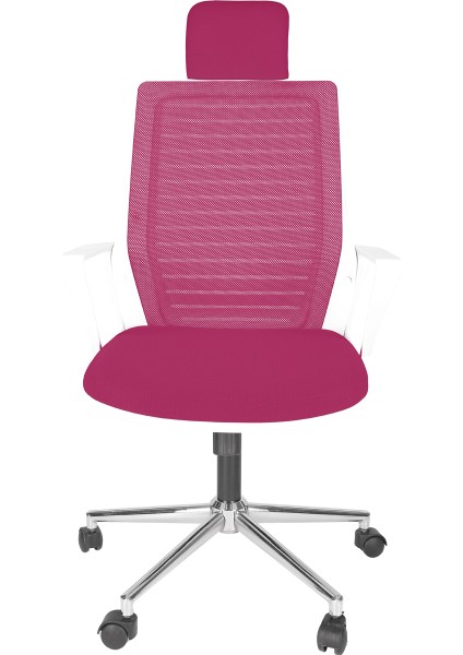 Fileli Şef Bilgisayar Ofis Çalışma Sandalyesi Koltuğu FK1300 Pembe