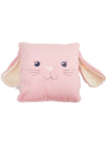 Sevimli Tavşan Dekoratif Yastık 35 cm Pembe