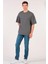 Unisex Oversize T-Shirt Non Fıctıon (Erkek -Kadın) Renk Antrasit 3