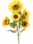 Yapay Çiçek Ayçiçeği Sarı Sunflower Dekoratif Çiçek 105CM Dev Ay Çiçeği 5 Kafalı 3