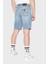 J65 Pamuklu Keten Karışımlı Slim Fit Kot Short Erkek Short 3LZJ65 Z1FCZ 1500 2