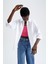Oversize Fit Pamuklu Uzun Kollu Poplin Gömlek T8735AZ22SM 1