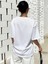 Kadın Beyaz The Future Baskılı Oversize Tshirt 2