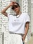 Kadın Beyaz The Future Baskılı Oversize Tshirt 1