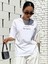 Kadın Beyaz The Future Baskılı Oversize Tshirt 4
