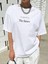 Kadın Beyaz The Future Baskılı Oversize Tshirt 5
