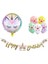 Çiçekli Unicorn Happy Birthday Balonlu Set 1