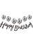 Metalize Happy Birthday Siyah Banner Set 1