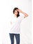 Belifanti Collection V Yaka Basic Kadın Tişört T-Shirt Beyaz