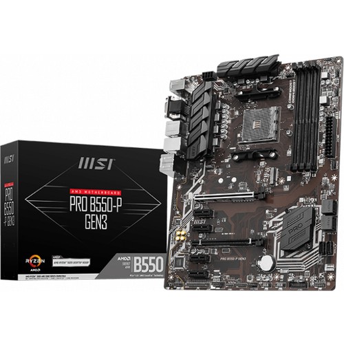 Msi PRO B550-P GEN3 SOKET AMT DDR4 4444 PCI-E Gen 4 ,M.2x1, 6x SATA 6Gbps ,2x USB 3.2 Gen 2 ATX Anakart