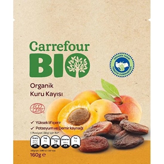 Carrefour Bıo Organik Gün Kurusu 160 gr