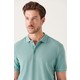 Avva Erkek Su Yeşili %100 Pamuk Serin Tutan Standart Fit Normal Kesim Polo Yaka T-Shirt E001004