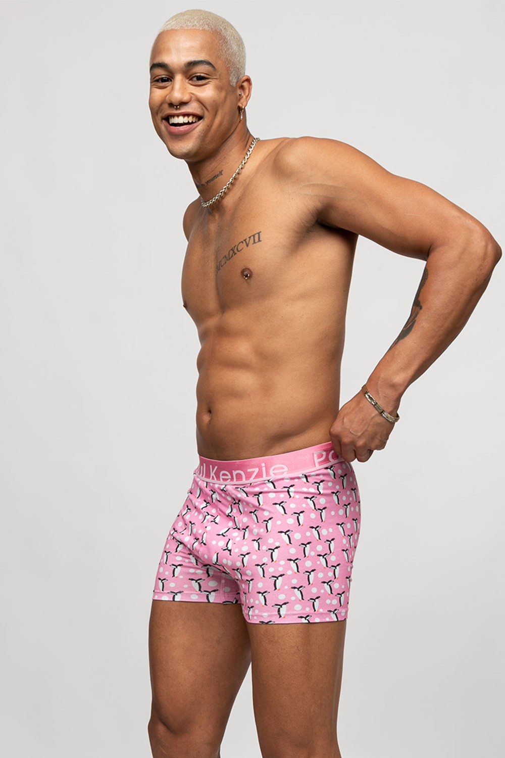 Paul Kenzie Unique Effect Desenli Erkek Boxer - Penguin görsel 3