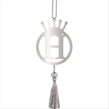 Lizpo Decor Çift Taraflı Ayna H Yazılı Krom Ayna Pleksi Araba Dikiz Aynası Süsü