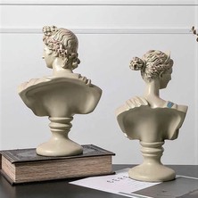 Be Art You Diana ve Apollo Büst Heykel 2'li Set