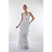 Dori Beyaz Kadın Elbise 221KB3039