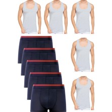 Cennetoğlu Erkek 5 Adet Boxer 5 Adet Atlet-10'lu Paket (5cenko-5cennetoğlu)