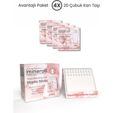 Mineroll Tek Kullanımlık Çubuk Kan Taşı 20'Li 4 Paket