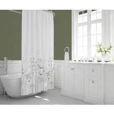 Zethome Tropik Banyo Duş Perdesi 8441 Çift Kanat 2X120X200