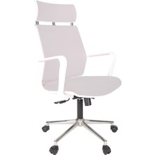 Gizmo Fileli Şef Bilgisayar Ofis Çalışma Sandalyesi Koltuğu FK1400 Beyaz