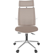 Gizmo Fileli Şef Bilgisayar Ofis Çalışma Sandalyesi Koltuğu FK1400 Ekru