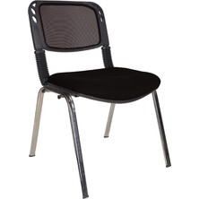 Gizmo Ofis Bekleme Misafir Sandalyesi Koltuğu MK1000 Siyah