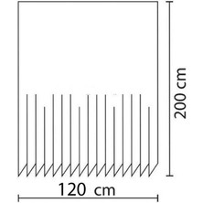 Zethome Tropik Banyo Duş Perdesi 5033 Gri Tek Kanat 1X120X200