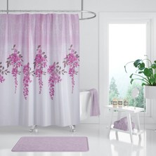 Tropik Home Duş Perdesi Seti, 12 Adet C Halka Hediyeli Banyo Perdesi-Banyo Duş Perdeleri-Banyo Aksesuarları